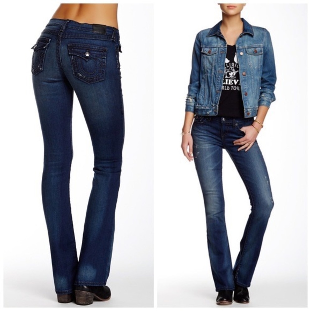 NWT True Religion Becca Bootcut Jeans w/Flap Size 29
